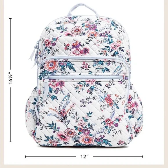 Vera Bradley Women's Cotton XL Campus Backpack in Dreamer Paisley - Picture 10 of 10